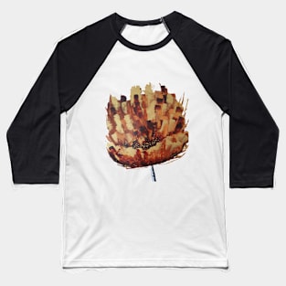 Gold, mustard and brown abstract carnation Baseball T-Shirt